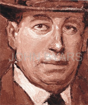 a portrait of the Scottish Colourist Hunter watermarked 2