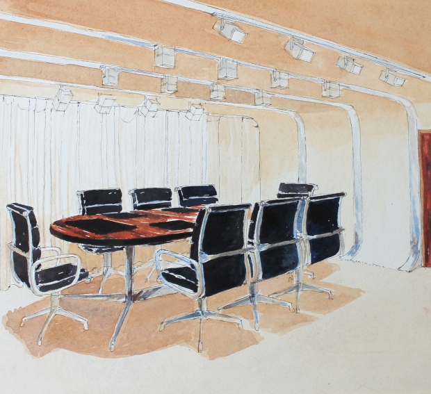 interior board room 1973